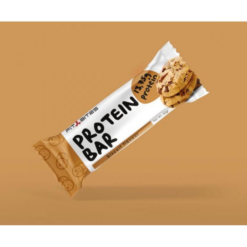 Fit Bites Protein Bar Bisküvi Aromalı 50 gr. x12