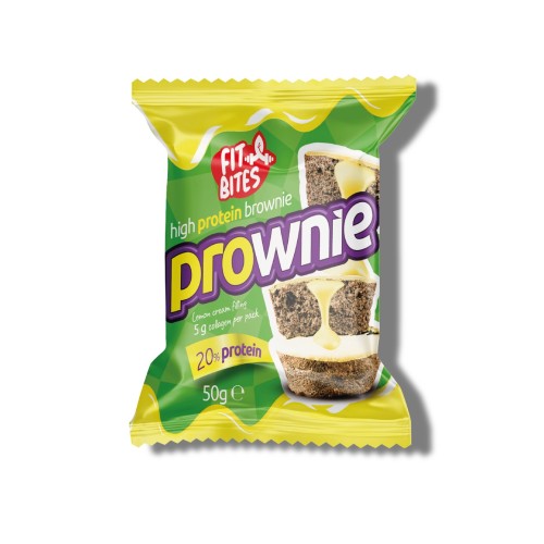 Fit Bites Prownie High Protein Brownie Lemon Cream 12 Adet x 50 gram