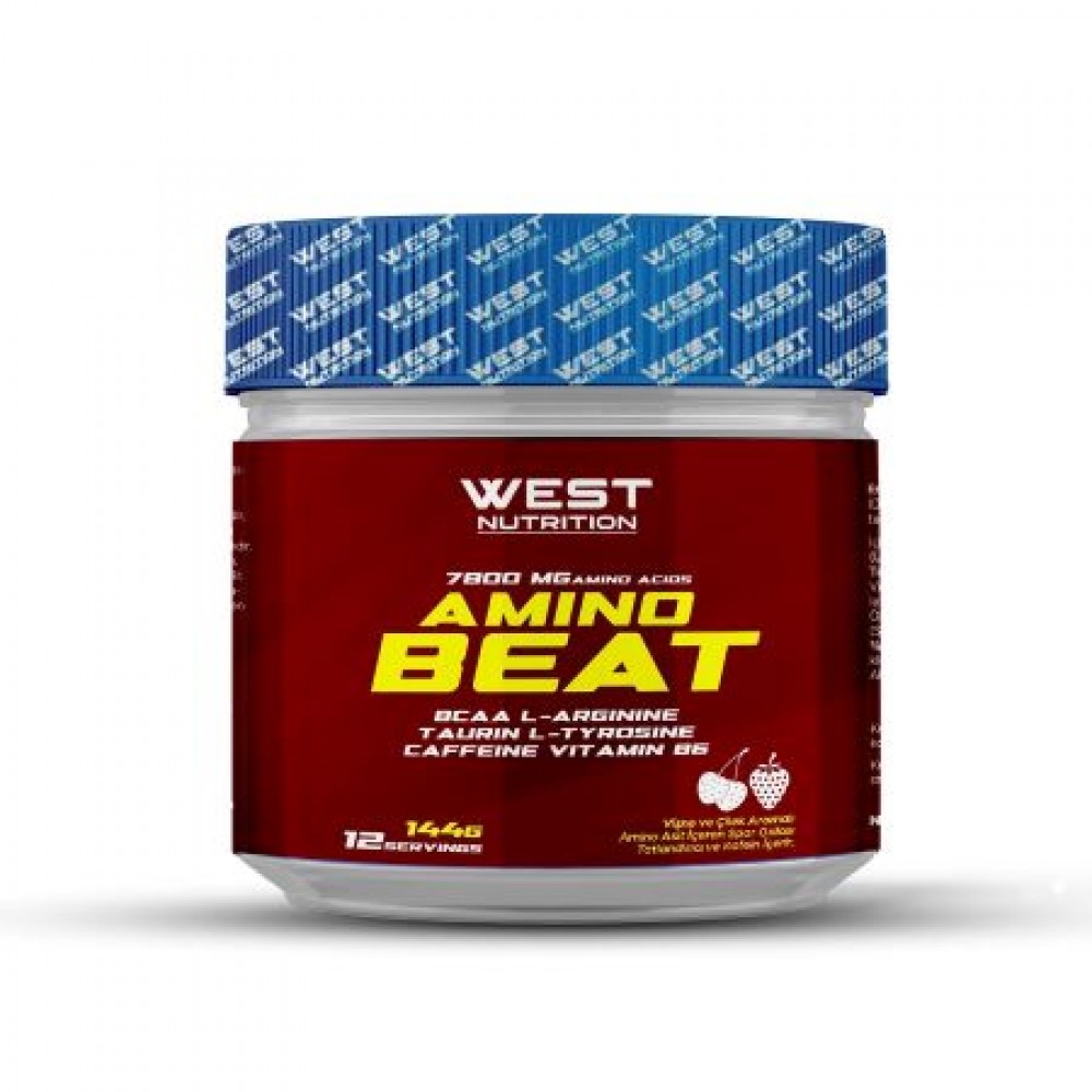 West Nutrition Amino Beat BCAA, L-Arjinin, Kafein, Tirozin - Vişne ve Çilek Aromalı 144 gr 12 Servis
