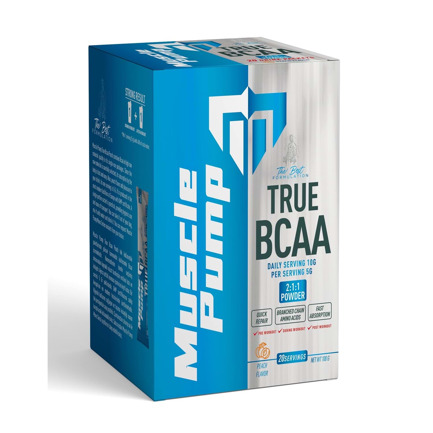 Muscle Pump 2:1:1 True Powder Bcaa Şeftali 20 Saşe