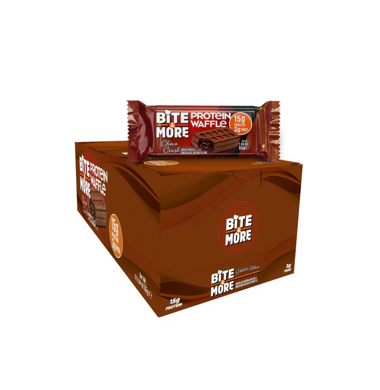 Bite & More Protein Waffle Çikolata 12 Adet x 50 gram